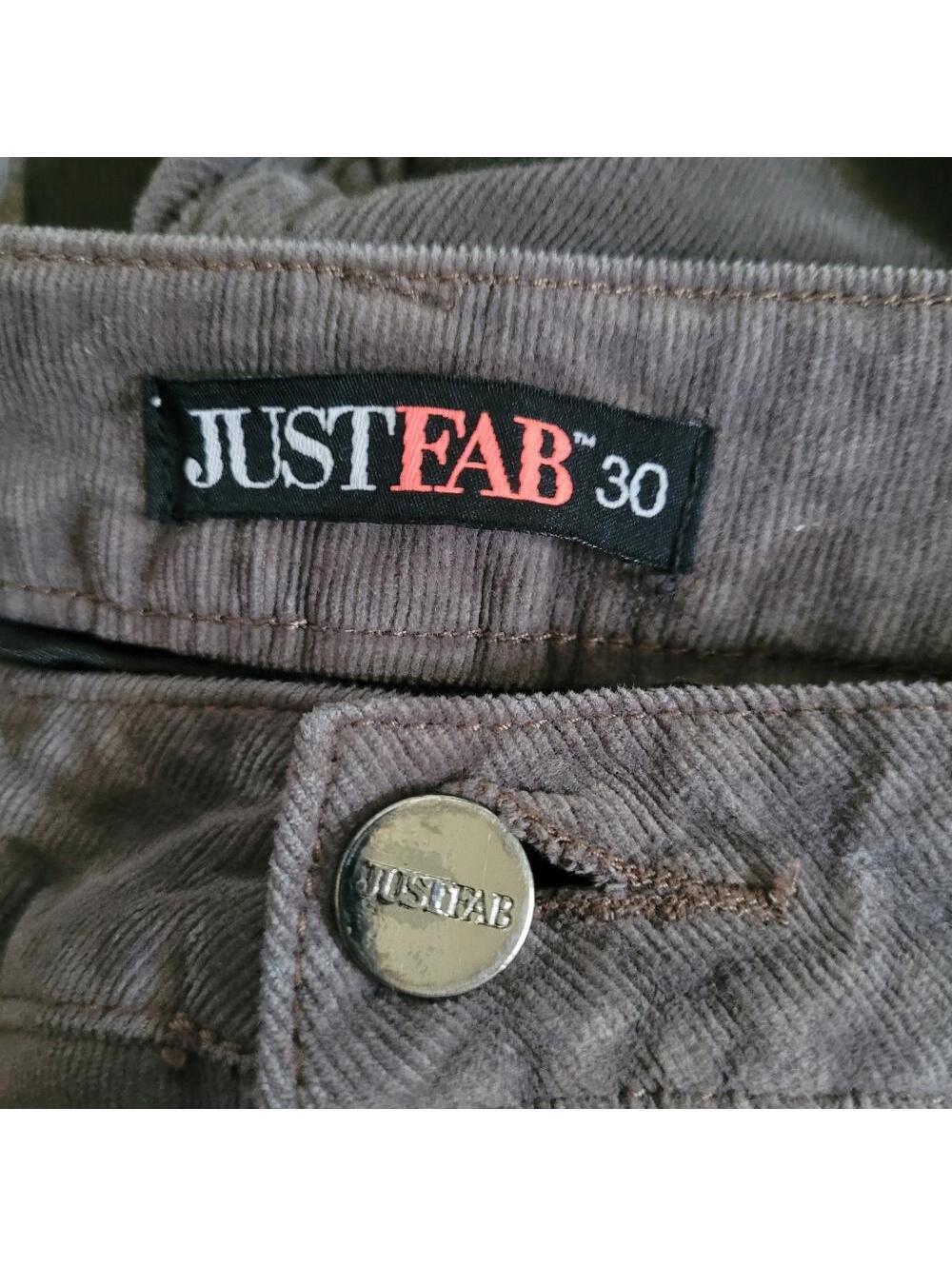 JustFab Grey Taupe Corduroy Pants Skinny Fit Size 30 - Picture 3 of 5